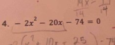 -2x^2-20x-74=0