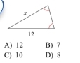 A) 12 B) 7
C) 10 D) 8