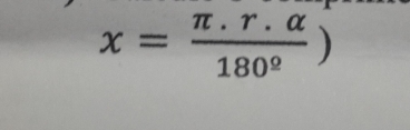 x= (π .r.alpha )/180° )