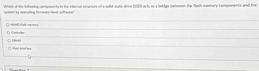 Solved: Which of the following components in the internal structure of ...