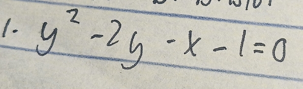 y^2-2y-x-1=0