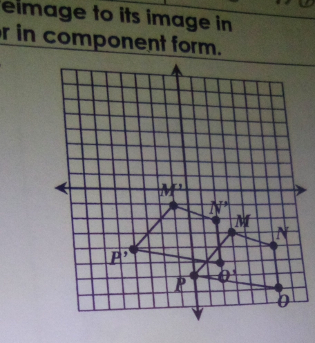 eimage to its image in
r in component form.