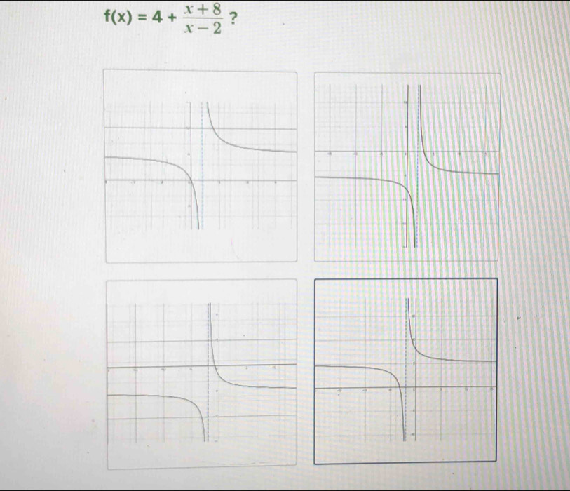 f(x)=4+ (x+8)/x-2  ?