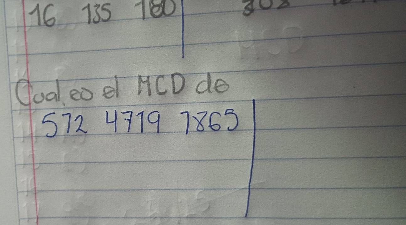 16 135 700
Cual eo el HCD do
572 4719 7863