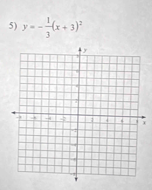 y=- 1/3 (x+3)^2
x