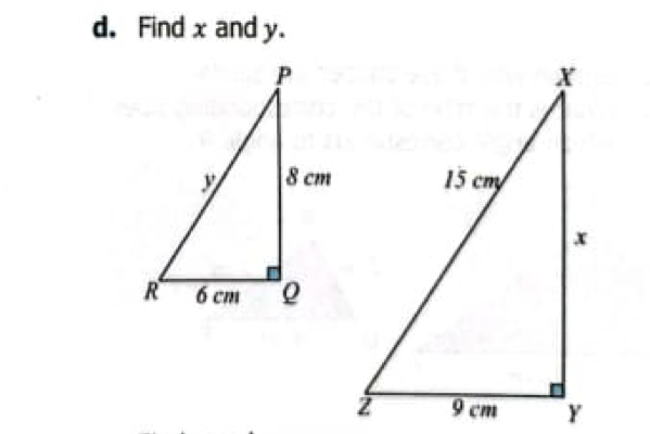 Find x and y.