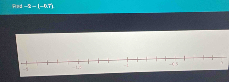 Find -2-(-0.7).