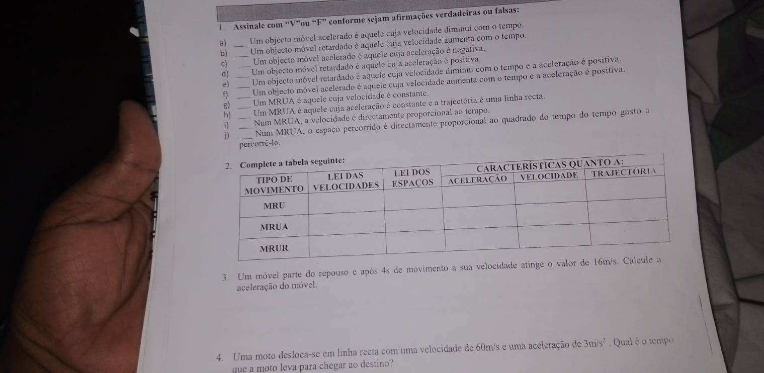 Grátis: Movimento Retilíneo Uniformemente Variado - Material Claro e  Objetivo em PDF para Estudo Rápido, image size:1519x742