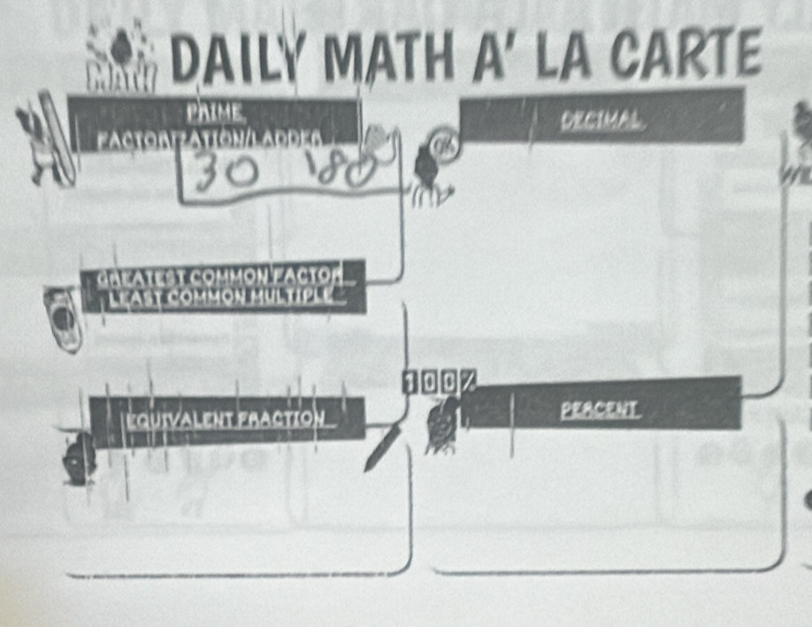 DAILY MATH A' LA CARTE