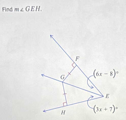 Find m∠ GEH.