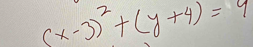 (x-3)^2+(y+4)=9