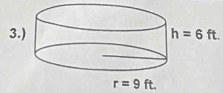 3.)
r=9ft.