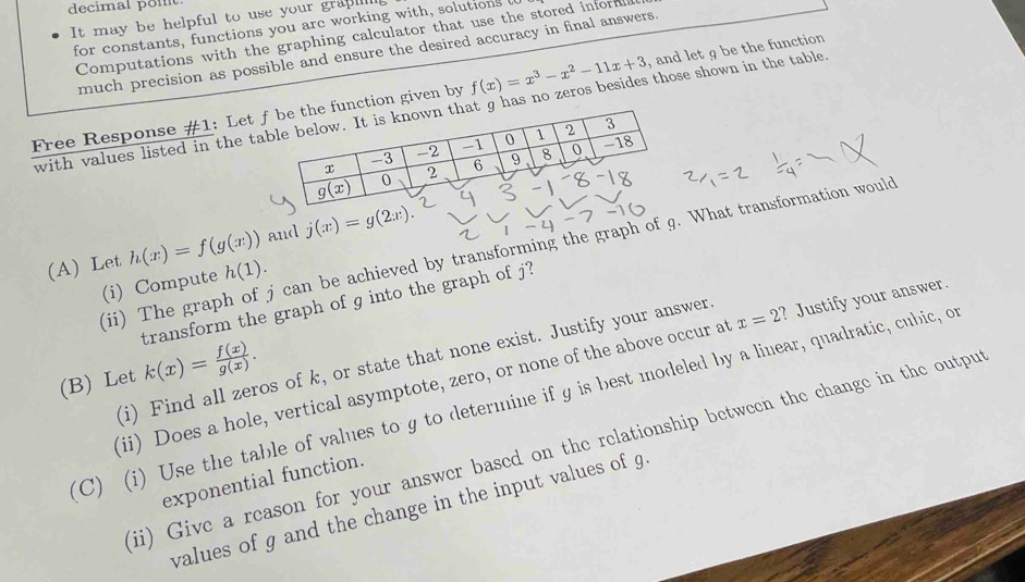 Solved: decimal poit. It may be helpful to use your grap for constants ...