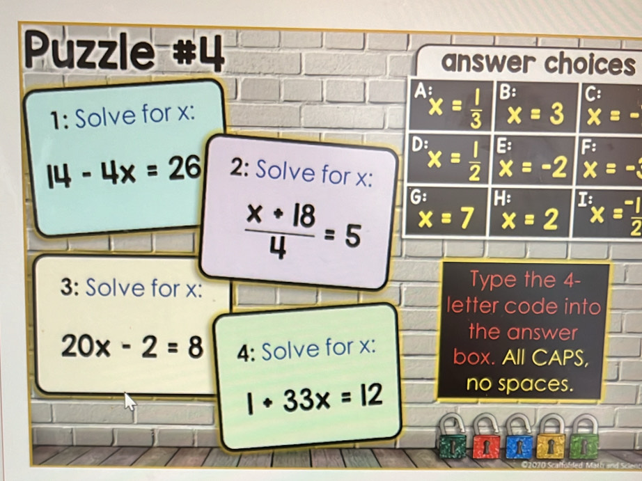 answer choices
x=-
x=-
x=frac circ x= (-1)/2 
1 0  Seal