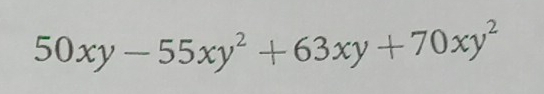 50xy-55xy^2+63xy+70xy^2