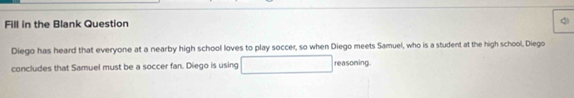 Solved: Fill in the Blank Question 4 Diego has heard that everyone at a ...