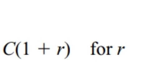 C(1+r) for r