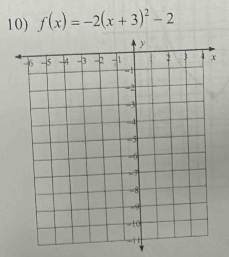 f(x)=-2(x+3)^2-2