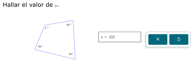 Hallar el valor de x.
x=123
×