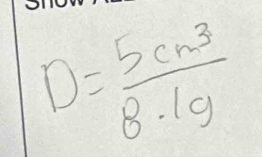 D= 5cm^3/8.1g 