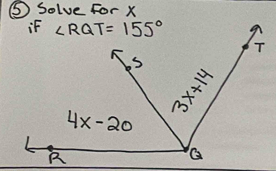 ⑤ Solve For x