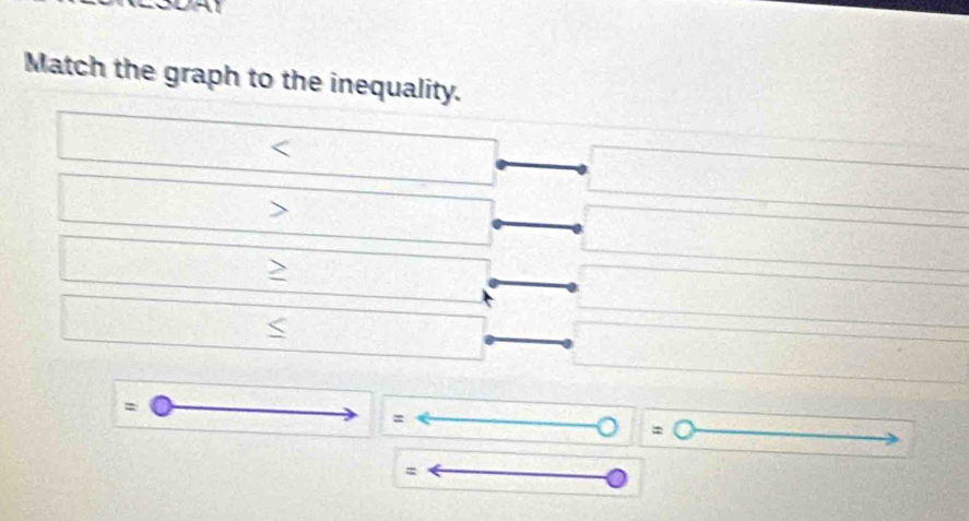 Match the graph to the inequality.