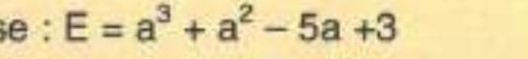 se : E=a^3+a^2-5a+3