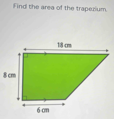 Find the area of the trapezium.
8