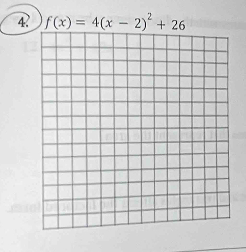 f(x)=4(x-2)^2+26