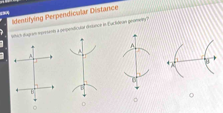 Solved: 23KA) Identifying Perpendicular Distance Which diagram ...