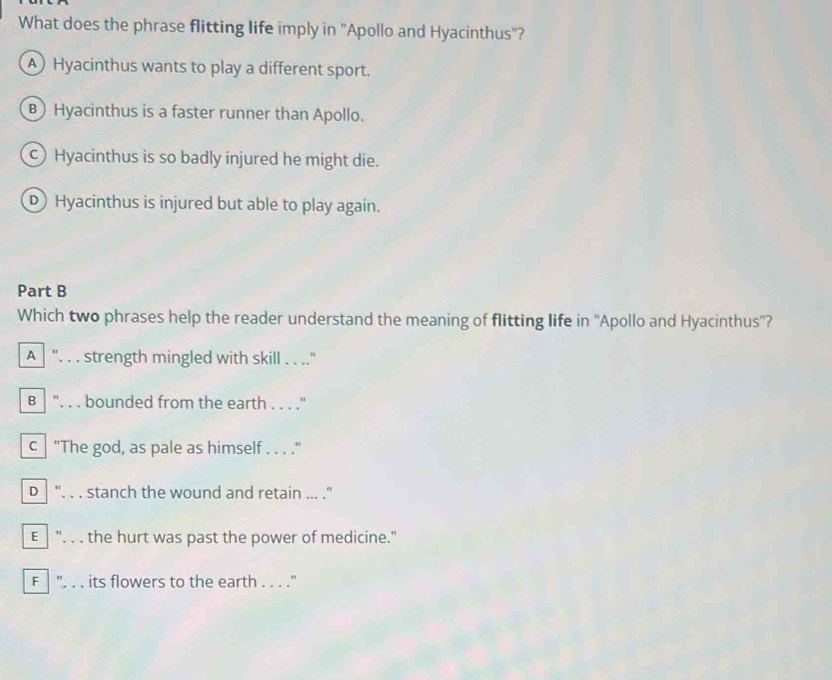 Solved: What does the phrase flitting life imply in 