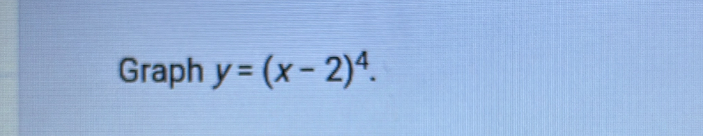 Graph y=(x-2)^4.