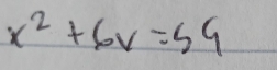 x^2+6v=59