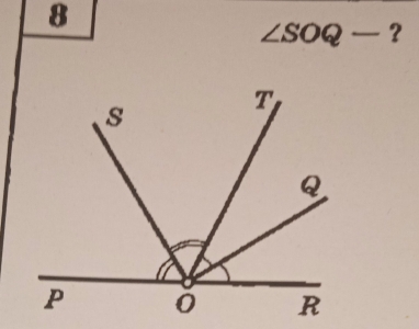 8
∠ SOQ- ?