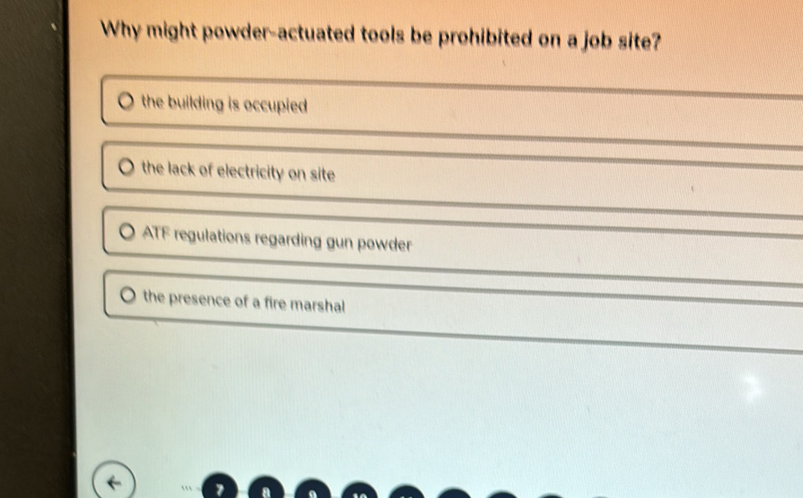 Why Might Powder-Actuated Tools Be Prohibited on Jobsites?