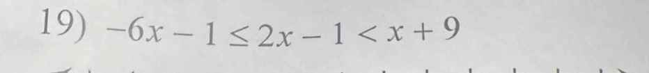 -6x-1≤ 2x-1