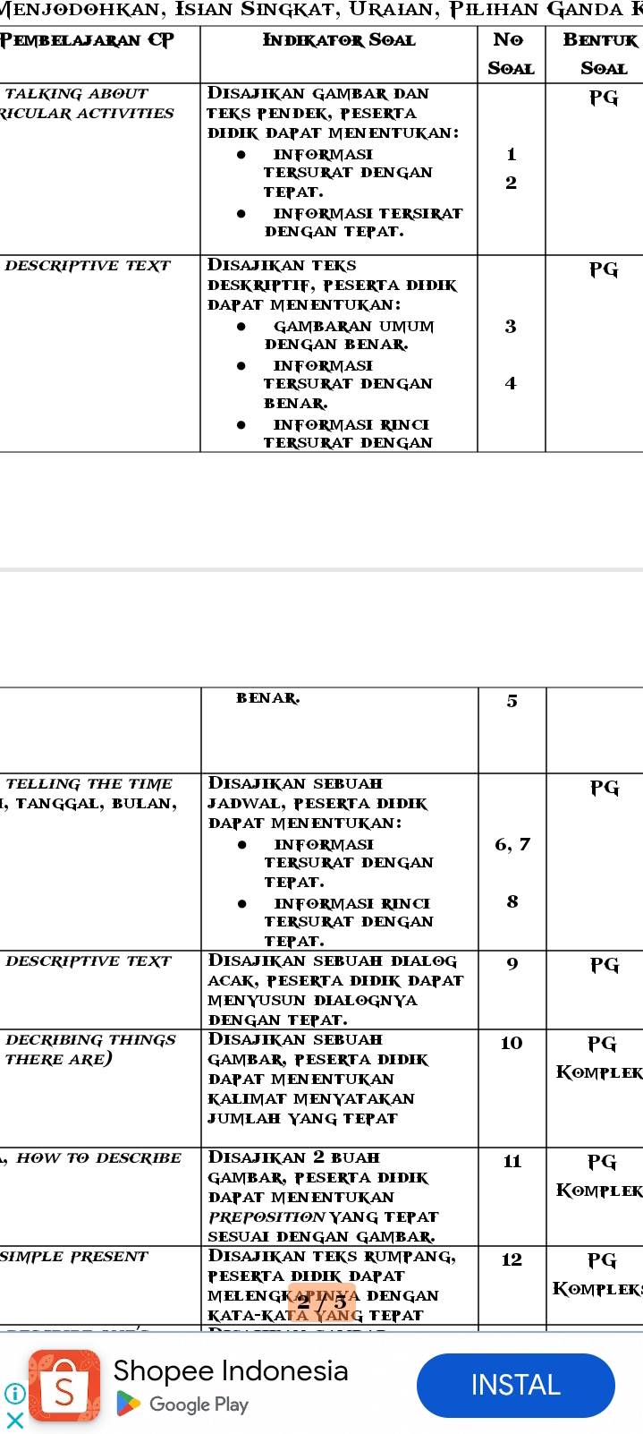 Telah dijawab:Menjødohkan, Isian Singkat, Uraian, Pilihan Ganda P Peuk ...