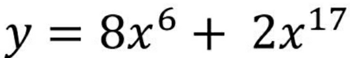 y=8x^6+2x^(17)