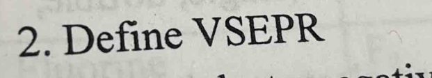 Define VSEPR