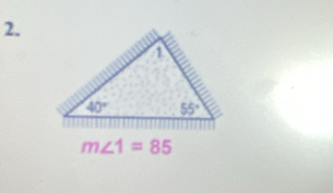 m∠ 1=85