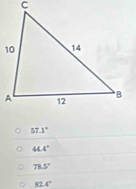 57.1°
44.4°
78.5°
82.4°