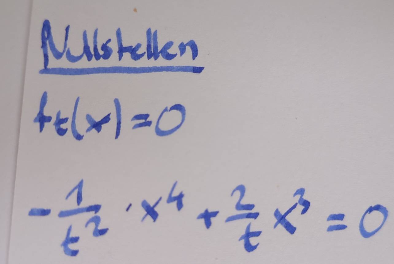 Alshellen
f_t(x)=0
- 1/t^2 · x^4+ 2/t x^3=0