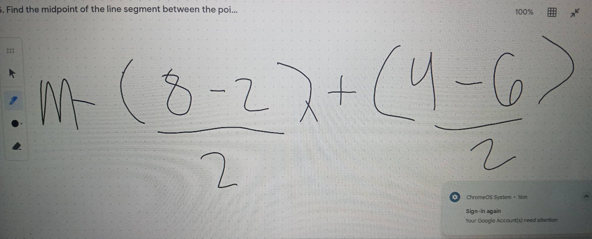 m,(8,-7)+ ((4-6))/2 