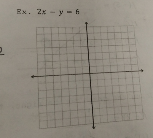 Ex. 2x-y=6