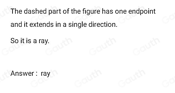 Solved: What does the dashed part of the figure represent? line segment ...