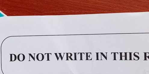 DO NOT WRITE IN THIS F