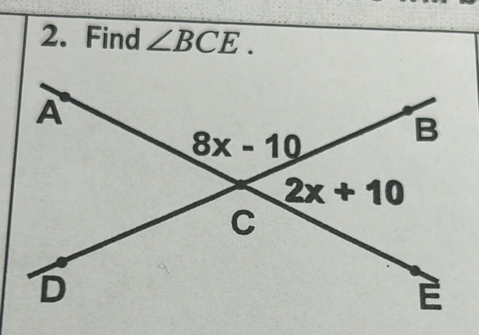 Find ∠ BCE.