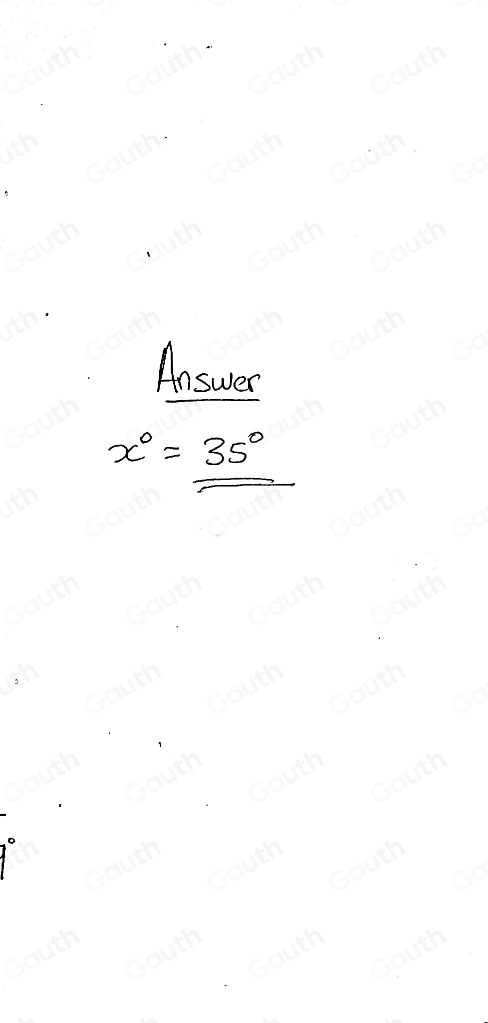 Aoswer
x°=35°