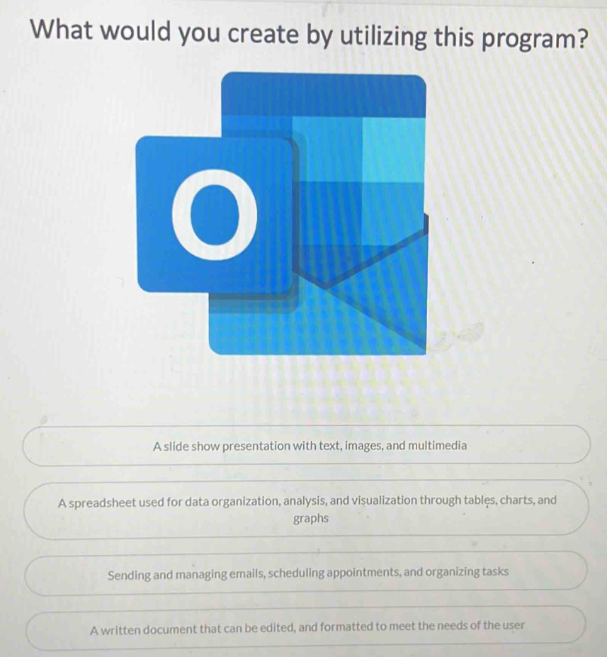 Solved: What would you create by utilizing this program? A slide show ...
