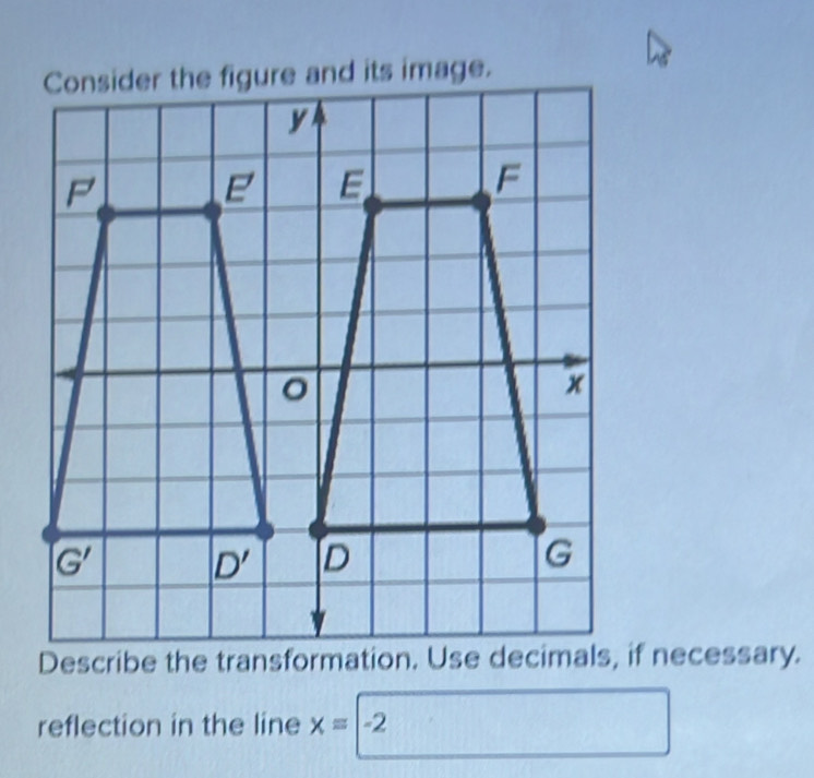 reflection in the line x= -2